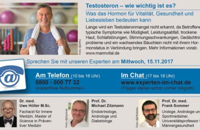 VORBERICHT RATGEBERAKTION „Männergesundheit“ am 15.11.2017